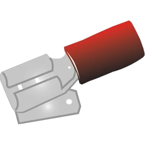 2-Way Insulated Red Connector 6.3Mm 10 Pack