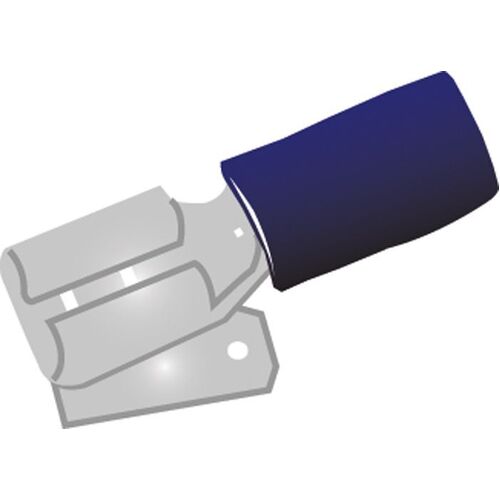 2-Way Insulated Blue Connector 6.3Mm 10 Pack
