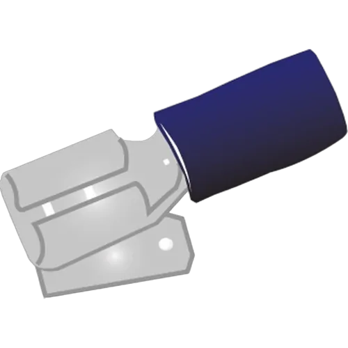 2-Way Insulated Blue Connector 6.3Mm 10 Pack