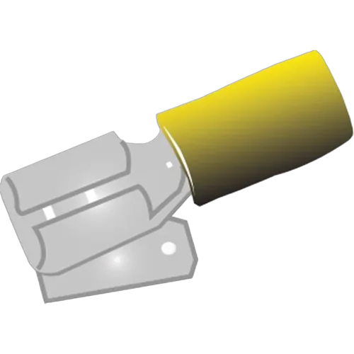 2-Way Insulated Yellow Connect 6.3Mm 10 Pack