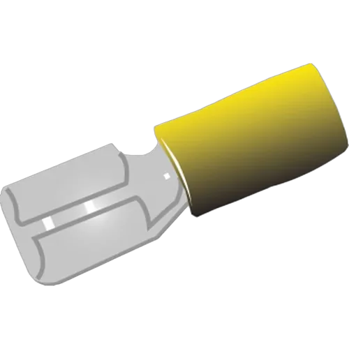 Blade Fem Terminal Yellow 50Pk Vinyl Insulated Suits: 5-6Mm Cable 6.3X0.8Mm