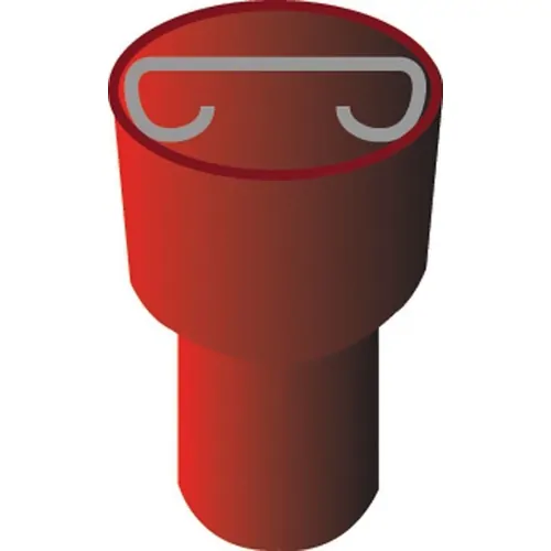 Fully Insulated Female Blade Red 6.3Mm 10 Pack