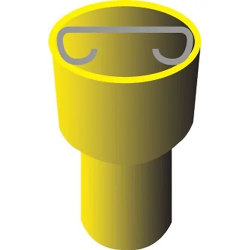 Fully Insulated Female Blade Yellow Polycarbonate 6.3X0.8M 10 Pack