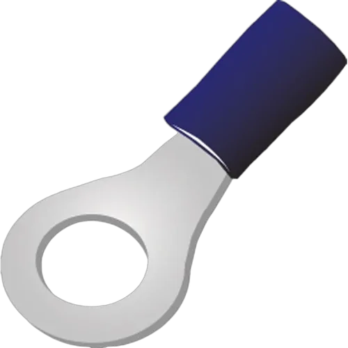 Ring Terminal Ins Blue 25Pk Vinyl Insulated Suits: 4Mm Cable 5Mm