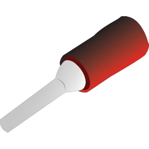 Pin Terminal Ins Red 25Pk Vinyl Insulated Suits: 2.5-3Mm Cable