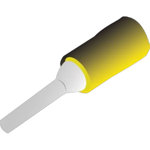Pin Terminal Ins Yellow 25Pk Vinyl Insulated Suits: 5-6Mm Cable