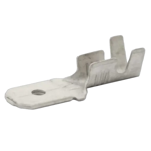 6.3X0.8Mm Male Terminals[100] Tin Plated Non-Insulated Push-On Cable Size 1 - 2.5Mm2