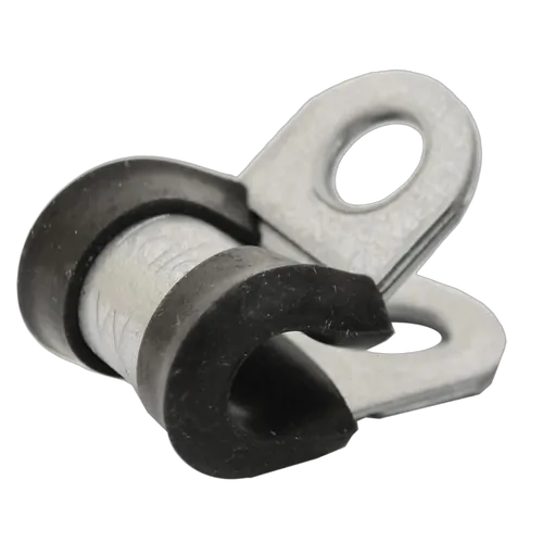 6Mm Cable Clamp [Pack Of 10] Width 15Mm Hole Size 6.4Mm Epdm Rubber Mild Steel