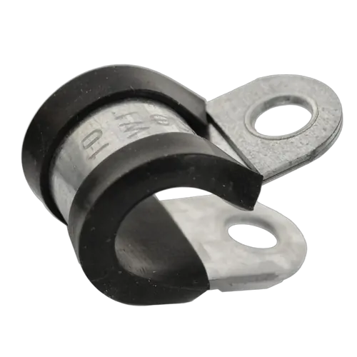 10Mm Cable Clamp [Pack Of 10] Width 15Mm Hole Size 6.4Mm Epdm Rubber Mild Steel