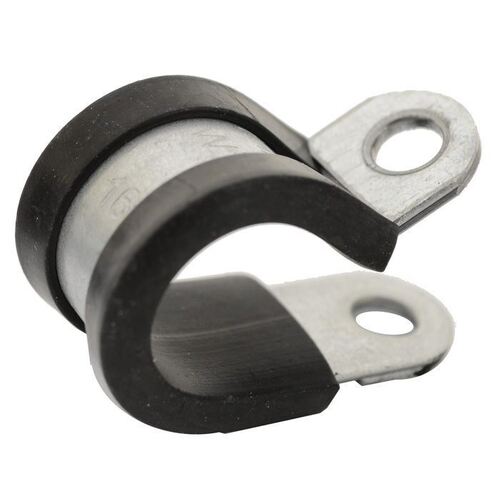 16Mm Cable Clamp [Pack Of 100] Width 15Mm Hole Size 6.4Mm Epdm Rubber Mild Steel