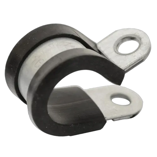 16Mm Cable Clamp [Pack Of 10] Width 15Mm Hole Size 6.4Mm Epdm Rubber Mild Steel