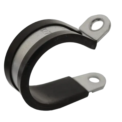 27Mm Cable Clamp [Pack Of 10] Width 15Mm Hole Size 6.4Mm Epdm Rubber Mild Steel