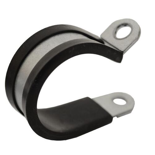 76Mm Cable Clamp [Pack Of 10] Width 15Mm Hole Size 6.4Mm Epdm Rubber Mild Steel