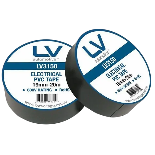 Blk Electrical Tape 19Mm X 20M 10 Rolls Per Pack