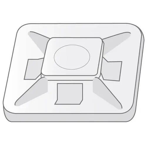 Cable Tie Mount 19X19Mm 100Pk White Colour
