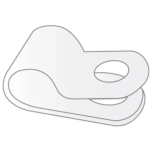 4.8Mm Nylon Cable Clamp 100Pk Clear