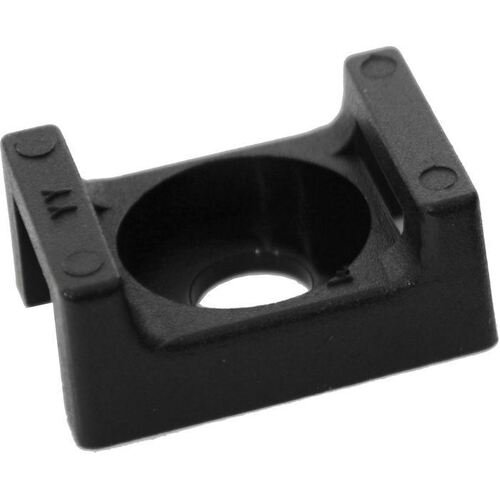 Cable Tie Mount Black [100Pcs] Saddle Type 6.4Mm Hole Nylon6/6 Accepts Up To 8.7Mm
