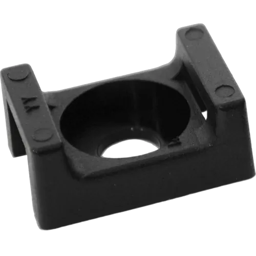 Cable Tie Mount Black [100Pcs] Saddle Type 6.4Mm Hole Nylon6/6 Accepts Up To 8.7Mm