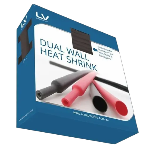 12.7Mm D/Wall Blk H/Shrink 5M In Dispenser Box With Lock Adhesive Lined Ratio 3:1