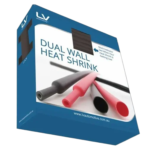 25.4Mm D/Wall Blk H/Shrink 3M In Dispenser Box With Lock Adhesive Lined Ratio 3:1