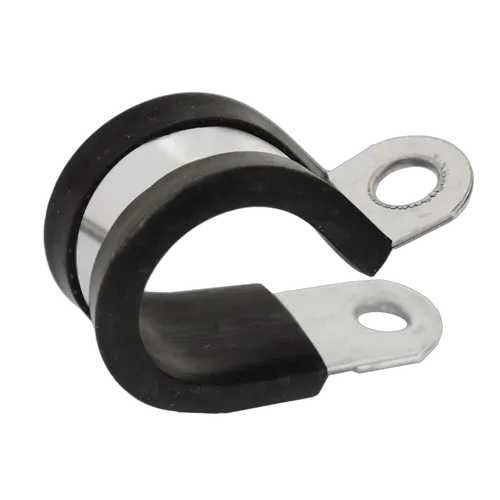 20Mm S/S Cable Clamp [10Pcs] Width 15Mm Hole Size 6.4Mm Epdm Rubber Stainless Steel