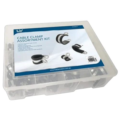 S/S Cable Clamp Assortment[160 Width 15Mm Hole Size 6.4Mm Epdm Rubber Stainless Steel