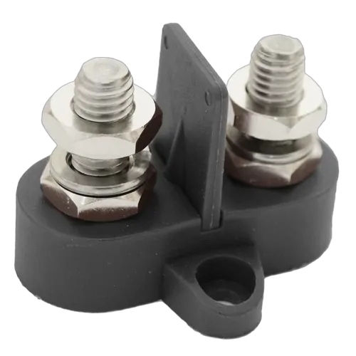 M10X35.5Mm Blk Twin Power Post 48V/300A S/S Stud & Washer With Separator