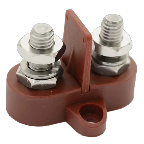 M10X35.5Mm Red Twin Power Post 48V/300A S/S Stud & Washer With Separator