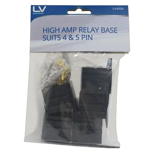 4&5 Pin High Amp Relay Base[5] C/W 6.3Mm X 2 & 9.5Mm X 5 Term Dovetail Style