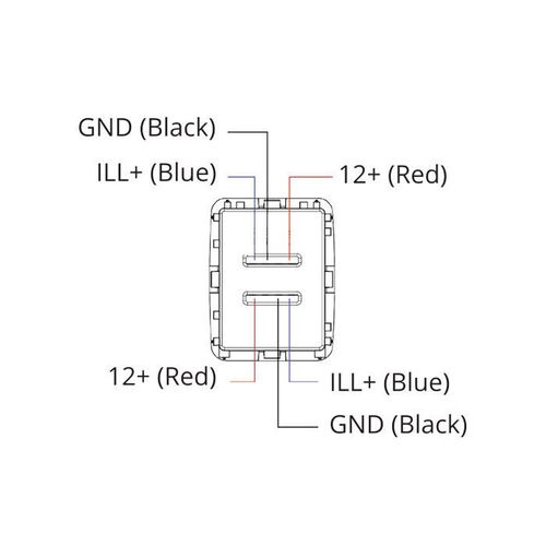 Nissan Late 2Xusb Port3.0/2.4A 2012-2017; Hole Size 27X20.3Mm 30.6X23.6Mm Orange Led