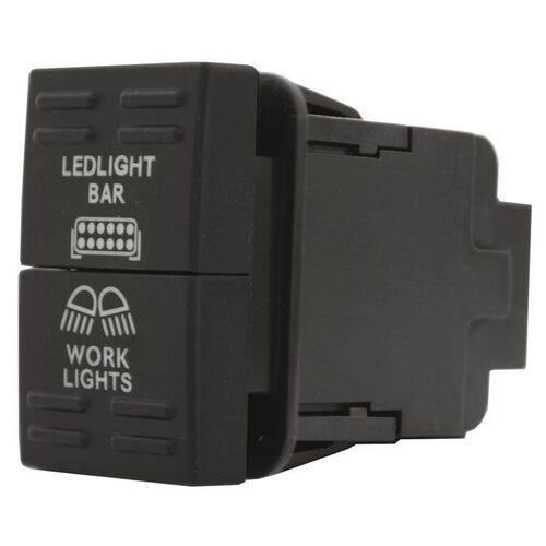 Ford Switch Dual Actuator 12V Light Bar/Work Light One Input 31.5X20.2Mm Hole Size