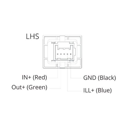 Vw Amarok Beacon Switch Lhs 22.1X16.2Mm Hole Size Amarok 2018 - On Red Led