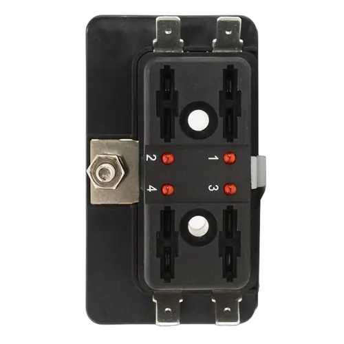 32Vdc 4 Way Ats Fuse Block Clear Cover 85 X 47Mm Fuse Blown When Red Led On
