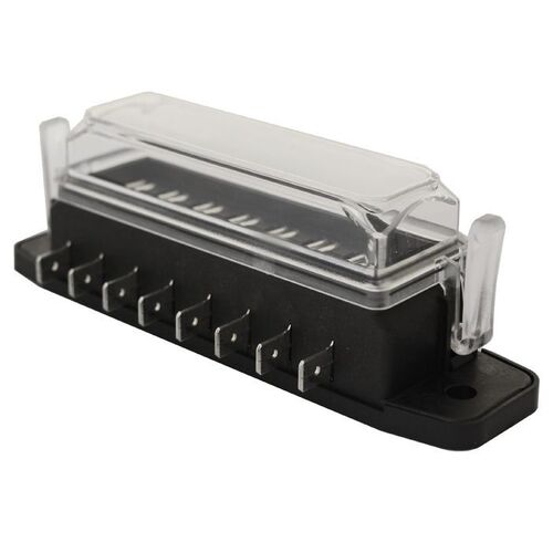 8 Way Mini And Ats Fuse Block With Weatherproof Clear Cover