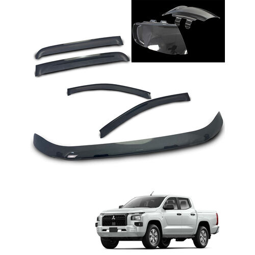 Sunland-Protection Bonnet Protector, Weathershields And Headlight Protects To Suit Mitsubishi Triton Mv 02/24 - On