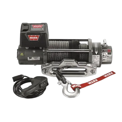 Warn 12V 8,000lb Recovery Winch with 30m Synthetic Rope