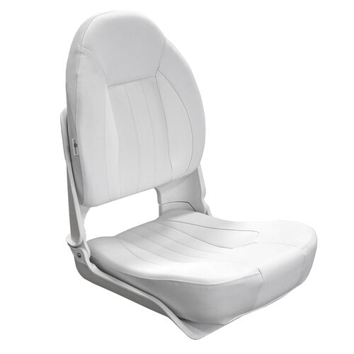 Oceansouth Skipper Deluxe Folding Seat - High Back White