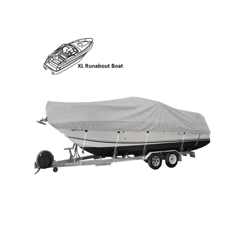 XL Runabout Cover Outboard 7.2M -7.8M Grey
