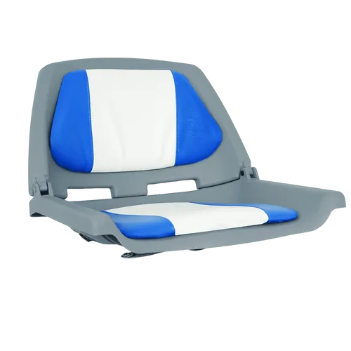 Fishermans Seat Folding Padded Blue/White