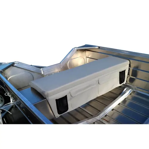 Oceansouth Boat Bench Cushion & Side Pockets 1200mm x 300mm Grey