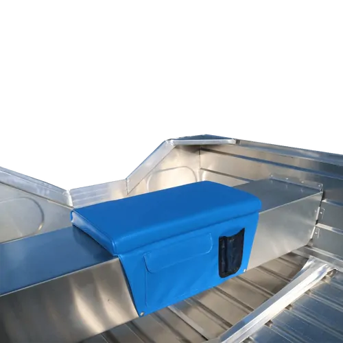 Oceansouth Boat Bench Cushion & Side Pockets 1200mm x 400mm Blue