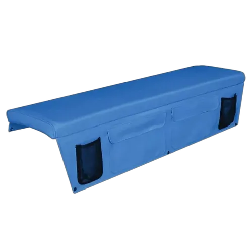Oceansouth Boat Bench Cushion & Side Pockets 1500mm x 400mm Blue