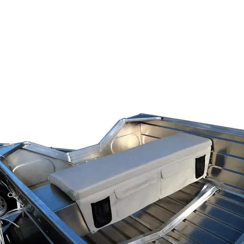 Oceansouth Boat Bench Cushion & Side Pockets 1500mm x 400mm Grey