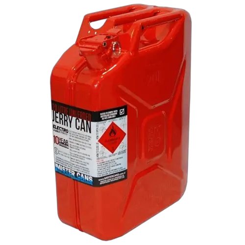 Red Metal Jerry Can 20 Litre - Unleaded