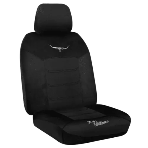 RM Williams Mesh Seat Covers Black Front Pair