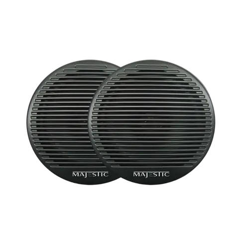 Majestic SPK240 6 Inch Dual Cone Marine RV Outdoor Waterproof Speakers - Black