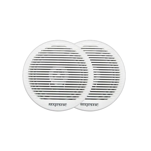 Majestic SPK240 6 Inch Dual Cone Marine RV Outdoor Waterproof Speakers - White