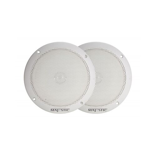 Majestic SPK50 5 Inch ultra slim marine RV outdoor waterproof speakers Pair, White