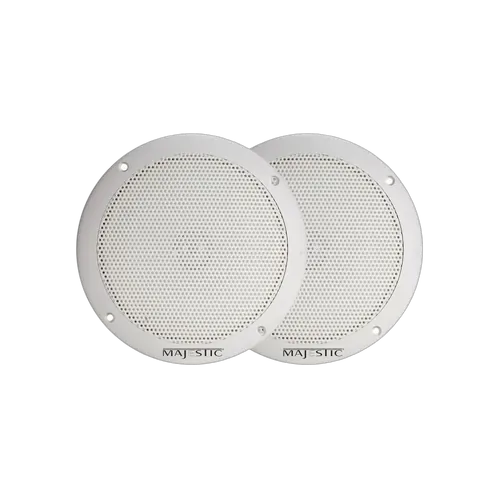 Majestic SPK50 5 Inch ultra slim marine RV outdoor waterproof speakers Pair, White
