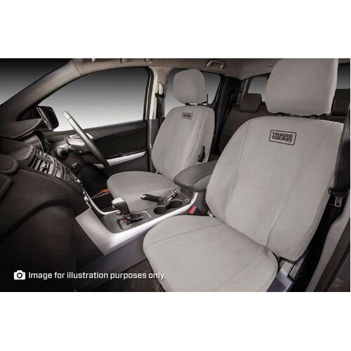 Front Twin Leather And Fabric Buckets, Integrated Lumbar Support, Airbag, Console Cover, Adjuster Lever To Suit Mazda Bt50
